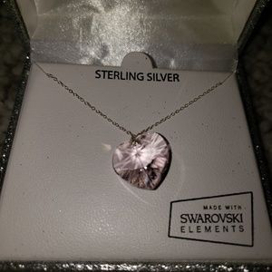 Pink heart necklace